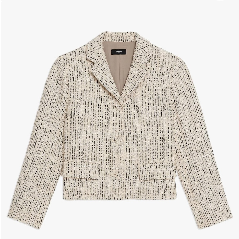 Theory tweed cropped jacket